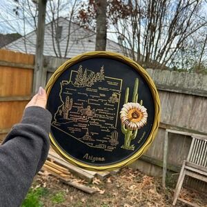 Vintage Arizona black & gold serving‎ tray
